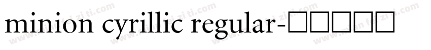 minion cyrillic regular字体转换